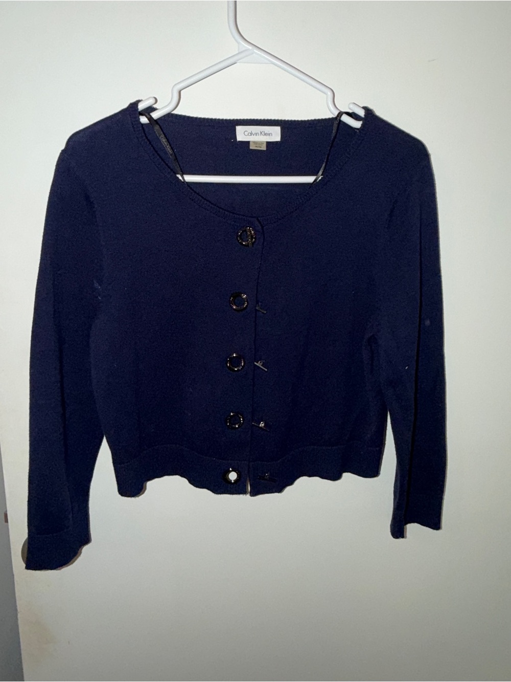 Calvin Klein Navy Button up Bolero/Cardigan